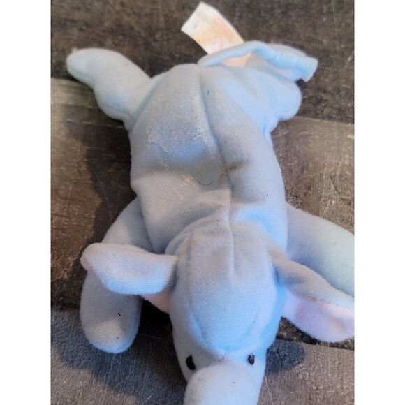 Beanie Baby 1993 as is Blue Elephant plush stuffed animal toy figure - Picture 2 of 5